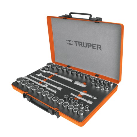 Juego de 42 herramientas cuadro 1/2? standard y mm para mecánico