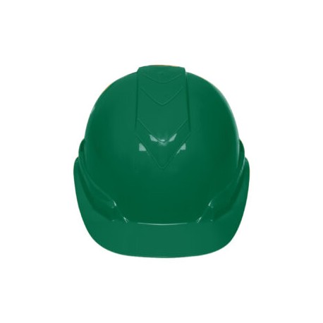 Casco de seguridad, ajuste de matraca, verde