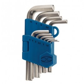 Juego de 10 llaves Allen milimétricas con organizador