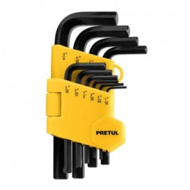 Juego de 10 llaves Allen standard con organizador