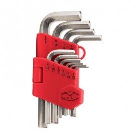 Juego de 10 llaves Allen standard con organizador