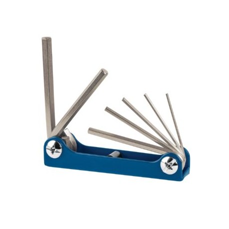 Juego de 7 llaves Allen, tipo navaja, milimétricas