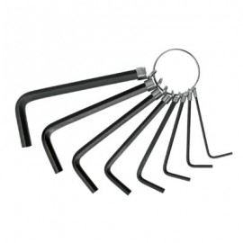 Juego de 8 llaves Allen tipo llavero, milim?tricas