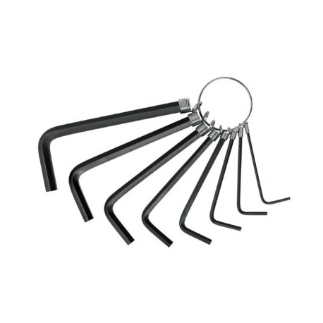 Juego de 8 llaves Allen tipo llavero, milim?tricas