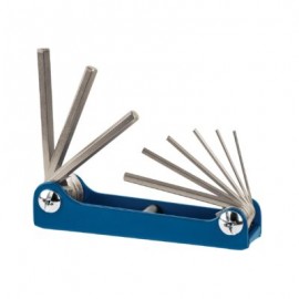 Juego de 9 llaves Allen, tipo navaja, cuerpo de lámina, mm