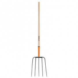 Bieldo para paja, 5 dientes cabeza grande, mango 48?