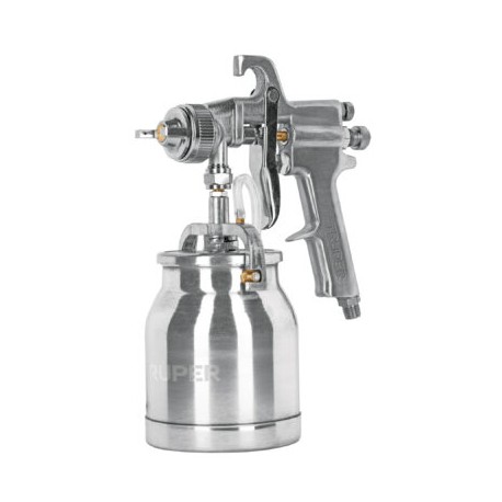 Pistola p/pintar succión HVHP vaso alum, 1.8mm, 2 válvulas