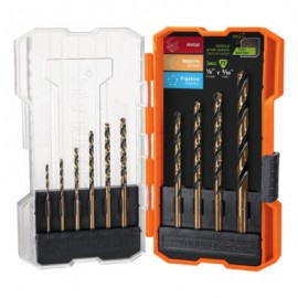 Juego de 10 brocas HSS para metal en estuche