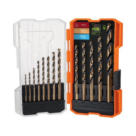 Juego de 13 brocas HSS para metal en estuche