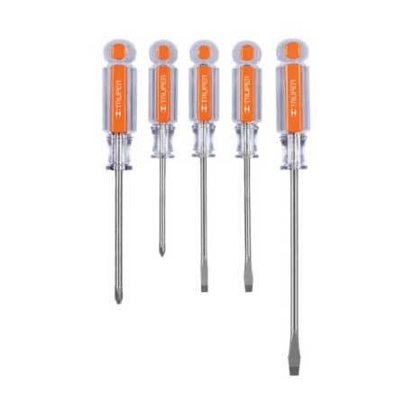 Juego de 5 desarmadores mangos de acetato