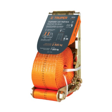 Sujetadores con matraca, carga máxima 7500 kgs