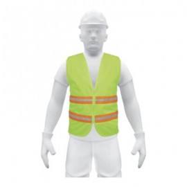 Chaleco de seguridad verde alta visibilidad con cierre