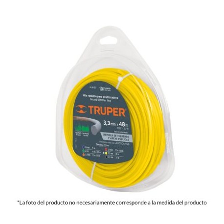 Hilo redondo para desbrozadora, 63 m largo, 2.7 mm