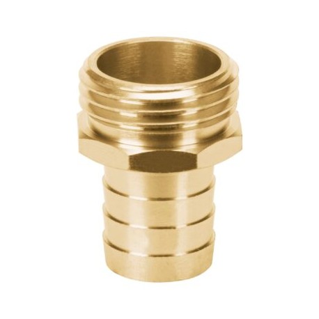 Conector 3/4? macho de latón sólido para manguera