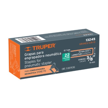 Caja con 5000 grapas corona 3/8? calibre 22, 13mm p/ENNE-70