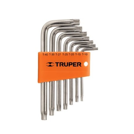 Juego de llaves Torx, 7 piezas con organizador
