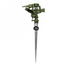 Aspersor verde, plástico, estaca de 11