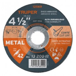 Disco Tipo 42 de 4-1/2? x 3.2 mm para corte de metal