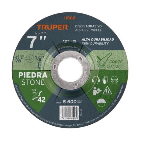 Disco Tipo 42 de 7? x 3.2 mm para corte de piedra