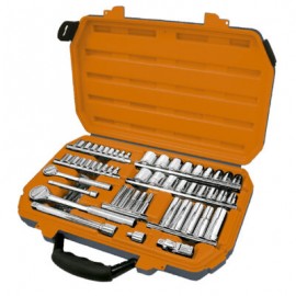 Set de herramientas, 70 piezas, cuadro 1/4? y 3/8” standard y milimétricos