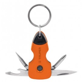 Multiherramienta 6 funciones, con LED, tipo llavero