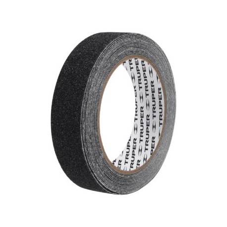Rollo de 5 m de cinta antiderrapante negra 25mm con abrasivo