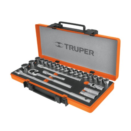 Juego de 25 herramientas cuadro 1/2? standard y mm para mecánico