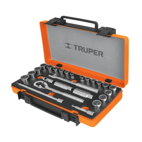 Juego de 25 herramientas cuadro 3/8? standard y mm para mecánico